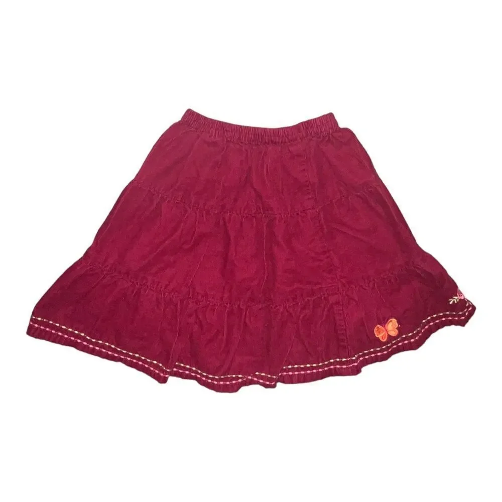 Gymboree Girls Lot of Three Skirts Multicolor Fleece Corduroy Plaid Size 4 EUC